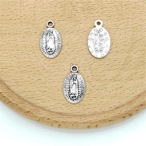 Tibetan Style Pendants, antique silver color plated, DIY, 10x16mm, 100PCs/Bag, Sold By Bag