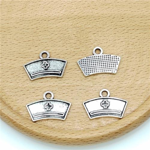 Tibetan Style Hat Pendants, antique silver color plated, DIY, 20x13mm, 100PCs/Bag, Sold By Bag