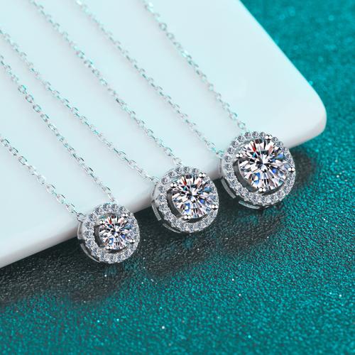 925 Sterling Silver Necklace, Round, oval chain & different styles for choice & for woman, Length:Approx 18 Inch, Sold By PC