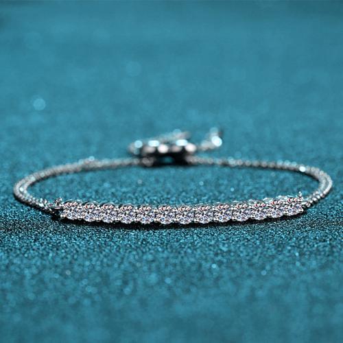 925 Sterling Silver Bracelet, different materials for choice & for woman, Length:Approx 10 Inch, Sold By PC