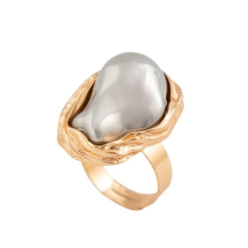 Tibetan Style Finger Ring, with Plastic Pearl, fashion jewelry & for woman, more colors for choice, Sold By PC