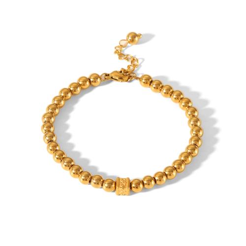 Bijoux bracelet en acier inoxydable, Acier inoxydable 304, avec 3cm chaînes de rallonge, bijoux de mode & styles différents pour le choix & pour femme, doré, Longueur:Environ 16.5 cm, Vendu par PC