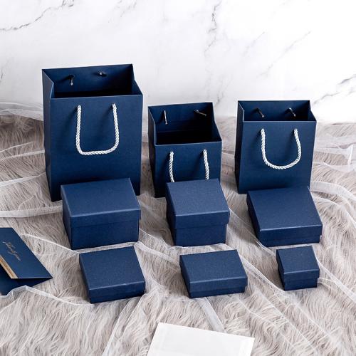 Jewelry Gift Box, Paper, different styles for choice, blue, Sold By PC