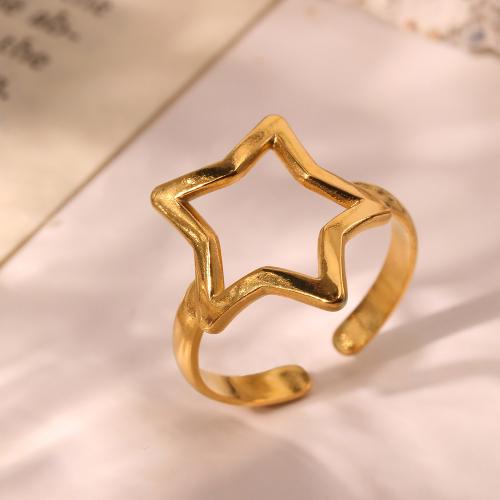 304 Edelstahl Open -Finger-Ring, Stern, Modeschmuck & unisex, keine, verkauft von PC