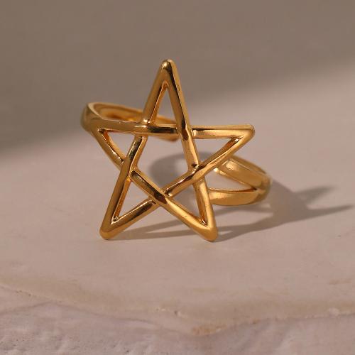 304 Stainless Steel Open Finger Ring, Star, fashion jewelry & Unisex, more colors for choice, Sold By PC