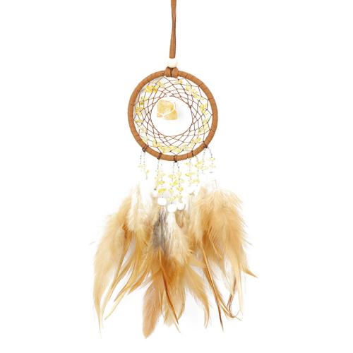 Fashion Dream Catcher, Feather, with Natural Stone & Iron, for home and office, more colors for choice, Sold By PC