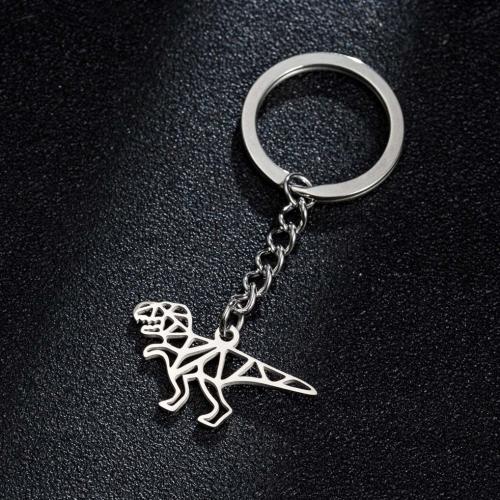 Stainless Steel Key Clasp, 304 Stainless Steel, Dinosaur, plated, fashion jewelry, Sold By PC