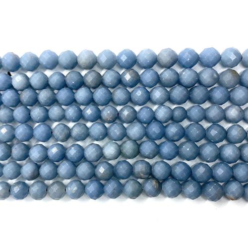 Gemstone Jewelry Beads, Angelite, DIY, light blue, 6mm, Sold By Strand