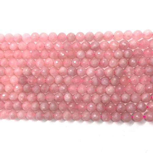 Gemstone Jewelry Beads, Natural Stone, DIY, pink, 6mm, Sold By Strand