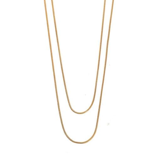 Collier chaîne chandail , Acier titane, Placage, styles différents pour le choix & pour femme, plus de couleurs à choisir, Longueur:Environ 120 cm, Vendu par PC