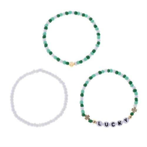 Set de Joyería de Latón, metal, con Seedbead & Acrílico, chapado, diferentes estilos para la opción & para mujer, más colores para la opción, Diameter 6-12cm, Vendido por Set