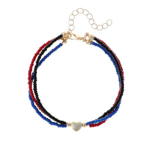 Conjuntos de joyería de aleación de zinc, con Seedbead, hecho a mano, diferentes estilos para la opción & para mujer, más colores para la opción, longitud:aproximado 20-25 cm, Vendido por UD