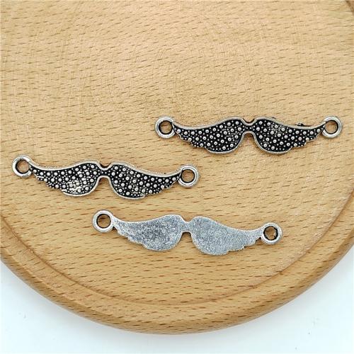 Tibetan Style Connector, Wing Shape, antique silver color plated, DIY & 1/1 loop, 38x7mm, 100PCs/Bag, Sold By Bag