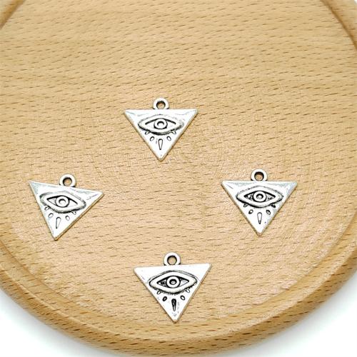 Tibetan Style Pendants, Triangle, antique silver color plated, DIY, 16x15mm, 100PCs/Bag, Sold By Bag