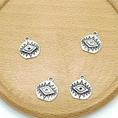 Tibetan Style Pendants, Eye, antique silver color plated, DIY, 14x16mm, 100PCs/Bag, Sold By Bag