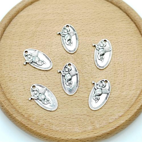 Tibetan Style Pendants, Angel, antique silver color plated, DIY, 12x20mm, 100PCs/Bag, Sold By Bag