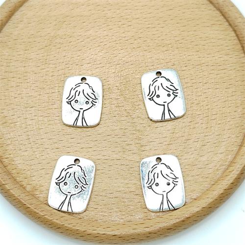 Tibetan Style Pendants, Boy, antique silver color plated, DIY, 14x18mm, 100PCs/Bag, Sold By Bag