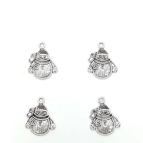 Tibetan Style Pendants, Snowman, antique silver color plated, DIY, 18x22mm, 100PCs/Bag, Sold By Bag