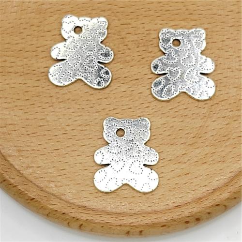 Tibetan Style Animal Pendants, Bear, antique silver color plated, DIY, 17x20mm, 100PCs/Bag, Sold By Bag