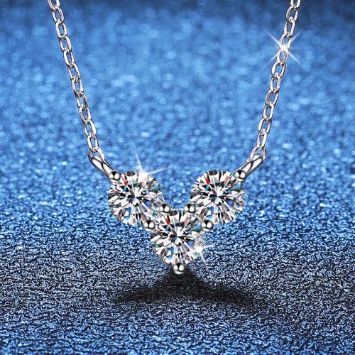 925 Sterling Silver Necklace, with 2inch extender chain, platinum plated, different materials for choice & oval chain & for woman, Length:Approx 15.7 Inch, Sold By PC