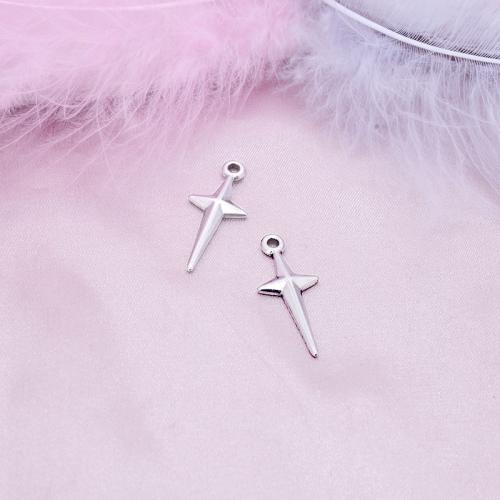 Stainless Steel Cross Pendants, 304 Stainless Steel, DIY, original color, 26x11mm, 10PCs/Bag, Sold By Bag