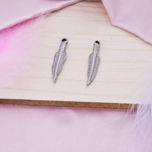 Stainless Steel Pendants, 304 Stainless Steel, Leaf, DIY, original color, 29x6mm, 10PCs/Bag, Sold By Bag