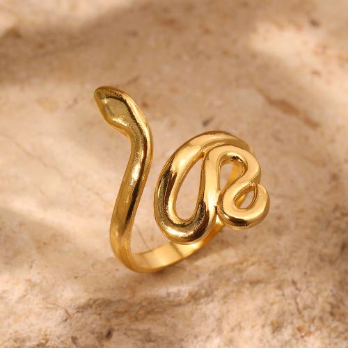 Stainless Steel Finger Ring, 304 Stainless Steel, Snake, fashion jewelry & Unisex, more colors for choice, Sold By PC