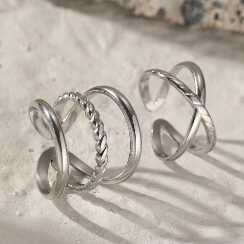 304 Edelstahl Ring Set, 2 Stück & Modeschmuck & unisex, keine, verkauft von setzen