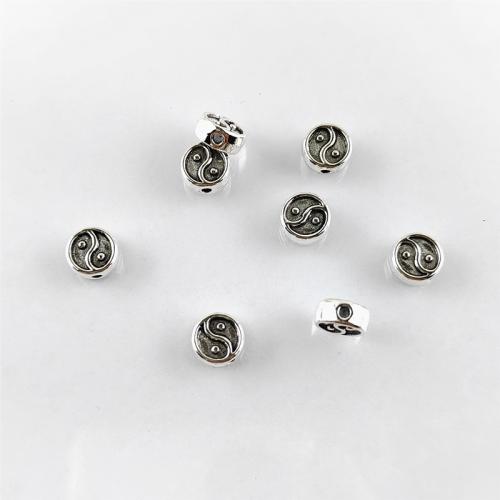 Tibetan Style Jewelry Beads, antique silver color plated, DIY, nickel, lead & cadmium free, 8x4mm, Approx 100PCs/Bag, Sold By Bag