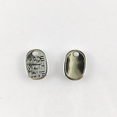 Zink-Aluminium-Anhänger, Zinklegierung, antik silberfarben plattiert, DIY, 0.80x11mm, Bohrung:ca. 1mm, ca. 100PCs/Tasche, verkauft von Tasche