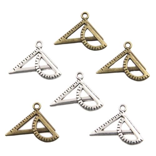 Tibetan Style Pendants, ruler, plated, DIY, more colors for choice, nickel, lead & cadmium free, 24x14mm, Hole:Approx 2mm, Approx 100PCs/Bag, Sold By Bag