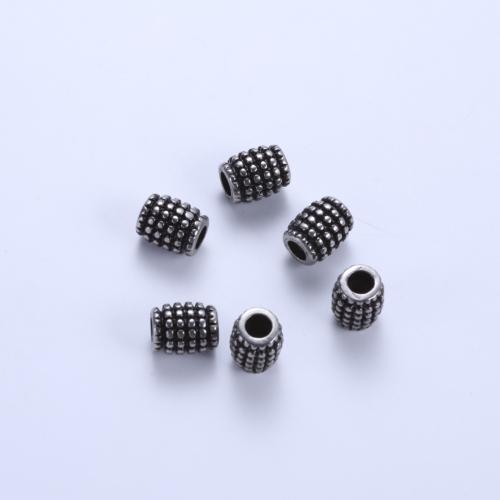 Edelstahl-Beads, 304 Edelstahl, Zylinder, plattiert, DIY, verkauft von PC