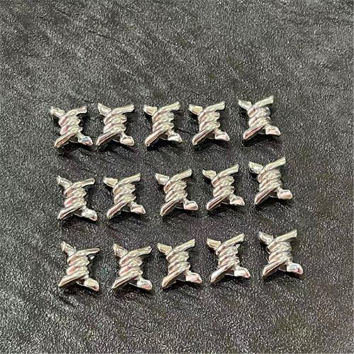 Zink Legierung Perlen Schmuck, Zinklegierung, silberfarben plattiert, DIY, 14x16mm, 100PCs/Tasche, verkauft von Tasche