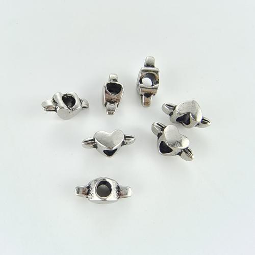 Billes en acier inoxydable, Acier inoxydable 304, coeur, Placage, DIY, 7x17x8mm, Vendu par PC