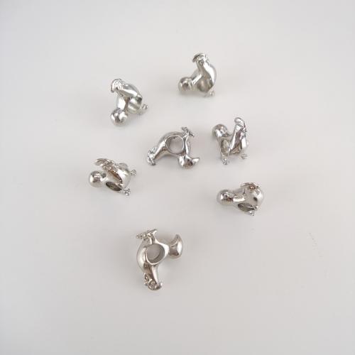 Stainless Steel Beads, 304 Stainless Steel, Chicken, plated, DIY, 8x16x11mm, Sold By PC