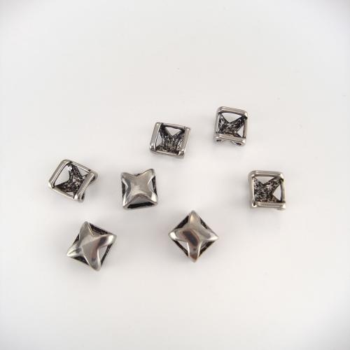 Stainless Steel Beads, 304 Stainless Steel, Square, plated, DIY, 10x10x5mm, Sold By PC