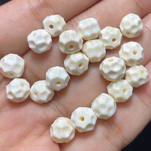 Gemstone Jewelry Beads, Mammoth Ivory, DIY, white, 7mm, Sold By PC