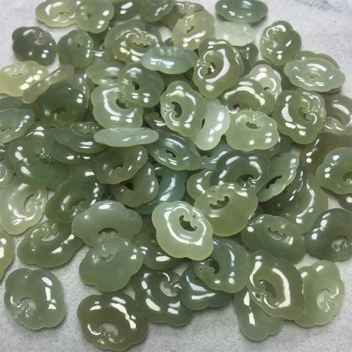 Natural Jade Pendants, Hetian Jade, DIY & different size for choice, green, Sold By PC