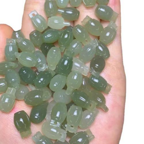 Natural Jade Pendants, Hetian Jade, DIY, green, 13.90x8.90mm, Sold By PC