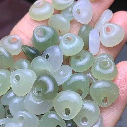 Natural Jade Pendants, Hetian Jade, DIY, green, 12.50x12mm, Sold By PC