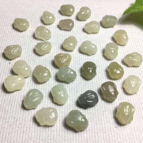 Natural Jade Beads, Hetian Jade, Rabbit, DIY, green, 12x9mm, Sold By PC