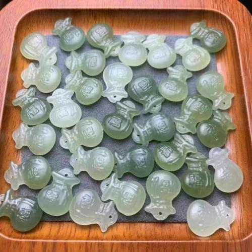 Natural Jade Pendants, Hetian Jade, Money Bag, DIY, Random Color, 15.70x11.30x5.50mm, Sold By PC