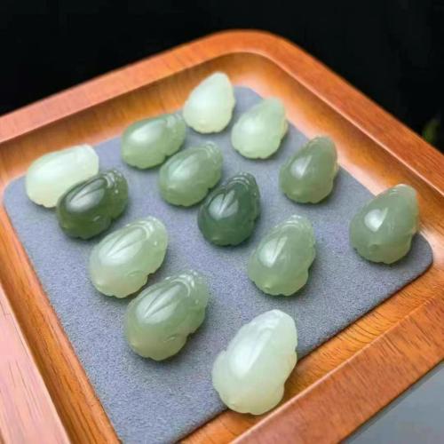 Natural Jade Beads, Hetian Jade, Fabulous Wild Beast, DIY, Random Color, 17.50x12.40x8mm, Sold By PC