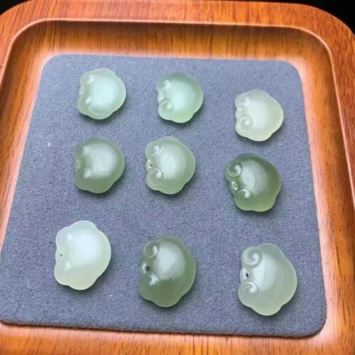 Natural Jade Pendants, Hetian Jade, DIY, Random Color, 14.80x11.60x4.70mm, Sold By PC