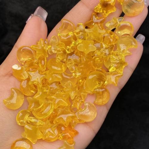 Perles bijoux en pierres gemmes, cire d'abeille, DIY, Jaune, Size 8.8*7.3-13.5*12mm, Vendu par PC