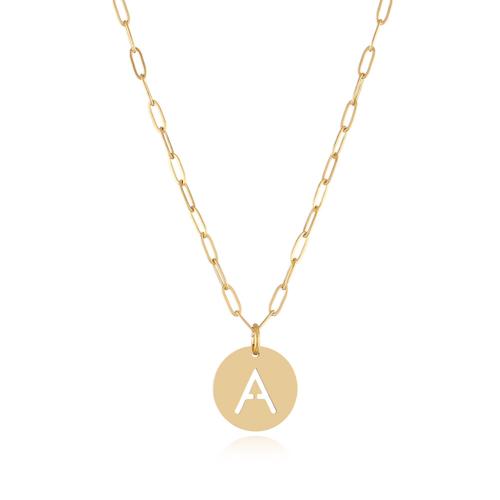 Collier de bijoux en acier inoxydable, Acier inoxydable 304, Placage, lettres sont de A à Z & modèles différents pour le choix & pour femme, plus de couleurs à choisir, Vendu par PC