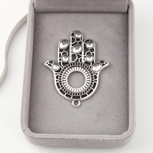 Tibetan Style Hand Pendants, antique silver color plated, DIY, 53x43x2mm, 100PCs/KG, Sold By KG