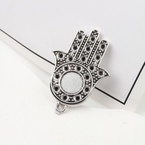 Tibetan Style main pendentifs, alliage de zinc, Plaqué de couleur d'argent, DIY, 41x29x3mm, 180PC/kg, Vendu par kg