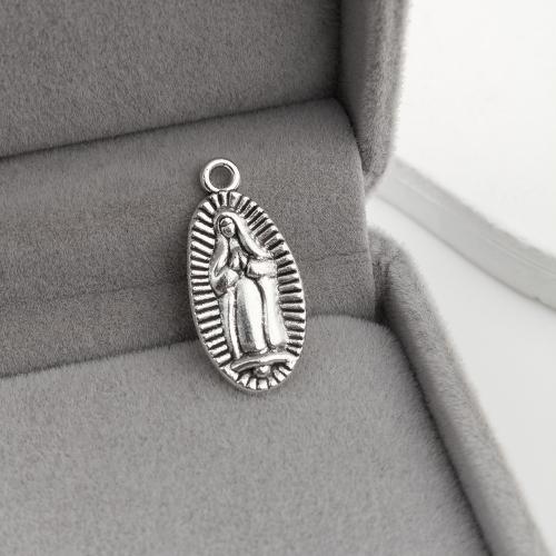 Tibetan Style Pendants, Virgin Mary, antique silver color plated, DIY, 23x11x2mm, 760PCs/KG, Sold By KG