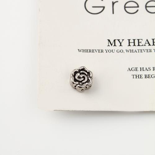 Tibetan Style Flower Beads, Rose, antique silver color plated, DIY, 7x7x4mm, 1600PCs/KG, Sold By KG